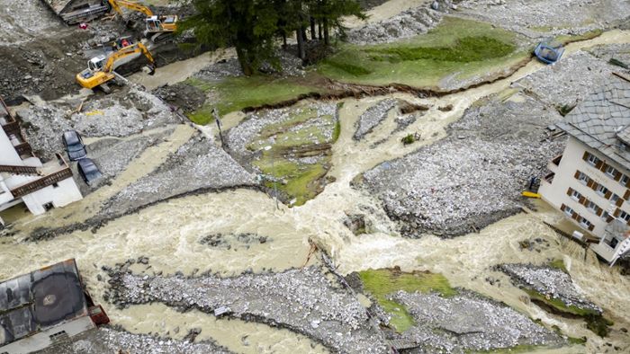 Vier Tote nach Unwettern mit Erdrutsch in der Schweiz