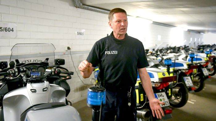 Die Mission des Stuttgarter Motorrad-Polizisten