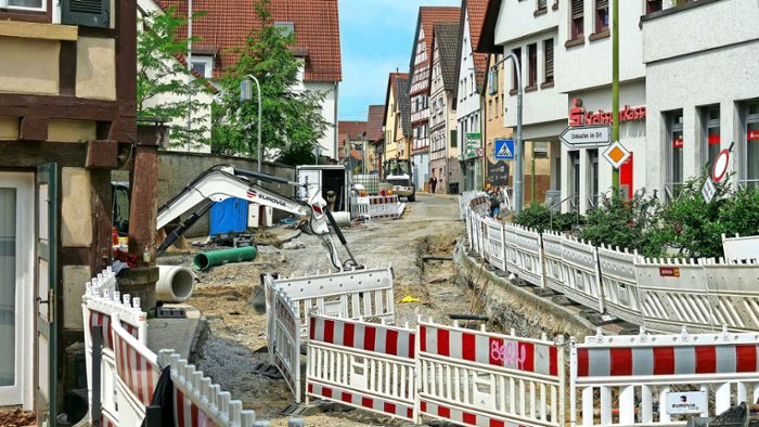 Großbaustelle im Leonberger Teilort: Höfingen und seine blockierte Schlagader